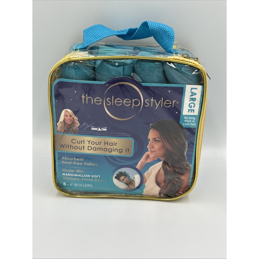 The Sleep Styler Nighttime Hair Curlers, Large - 8 Count 6" Rollers Tara Brown
